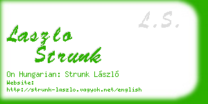 laszlo strunk business card